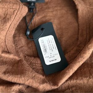 rag & bone brown floral-texture short sleeve tee